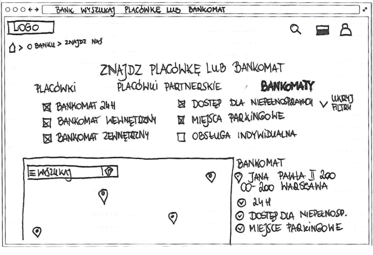 Early sketch exploring filter and search functionality