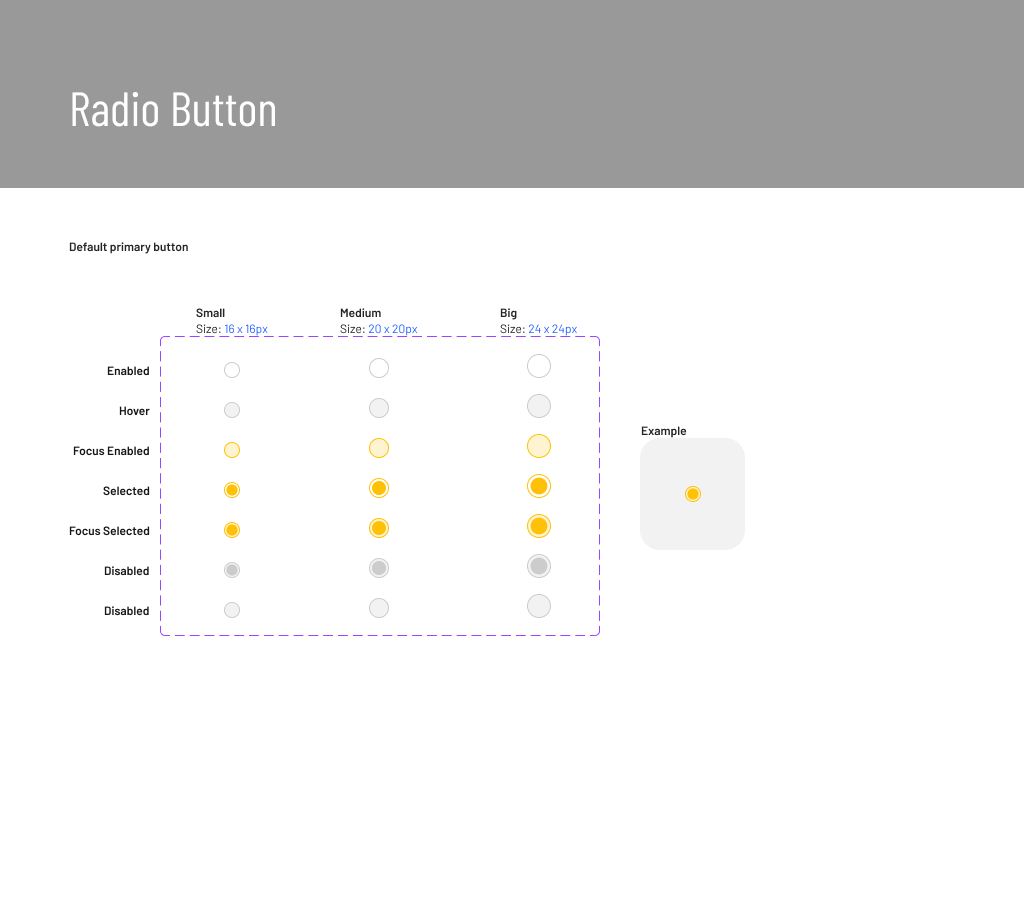 Radio button components