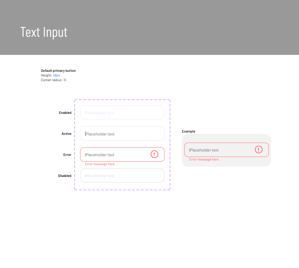 Text input